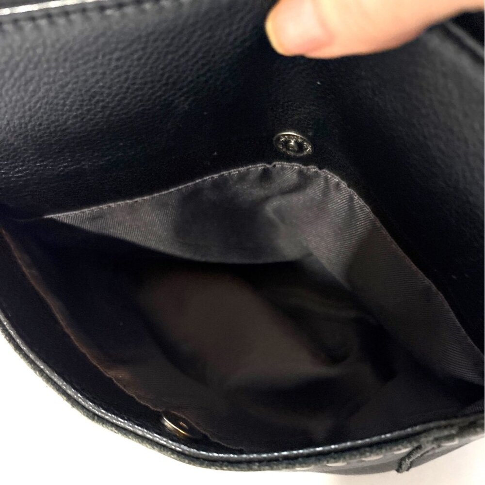 The Sak Black Leather Backpack Crossbody with Mint Patterned Interior - Picture 5 of 10